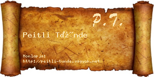 Peitli Tünde névjegykártya